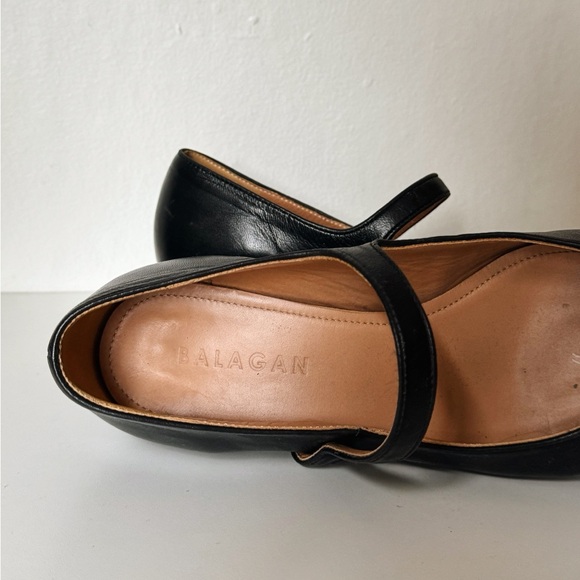 Black Italian Leather Mary Jane Heels - Picture 7 of 10